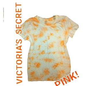 NWT☆Victoria Secret PINK Juniors Cotton Tie Dye Short Sleeve t-shirt